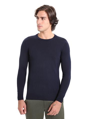 Pánské Svetry Icebreaker Merino Shearer Crewe Tmavě Blankyt | CZ 1733NWYB